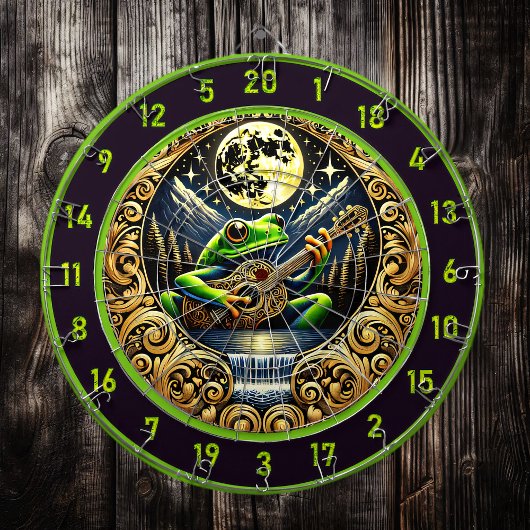 Gitarrenlämmer leuchten unter dem Mond Dartscheibe