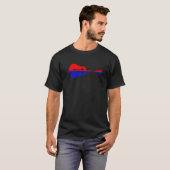 Gitarrenlandschaft Skyline Reflektion Bäume Stadt  T-Shirt (Vorne ganz)