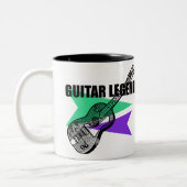 Gitarrenleend Retro Vintag Illustration Tasse (Links)