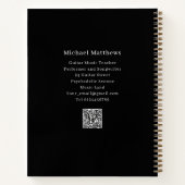 Gitarrenlehrer Custom Student Music Lesson Notizblock (Rückseite)