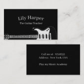 Gitarrenlehrer | Elektrische und akustische Lektio Telefonnummerkarte (Vorne/Hinten)