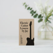 Gitarrenlehrer Gitarrist Kraft Visitenkarte (Stehend Vorderseite)