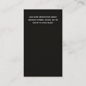 Gitarrenlehrer Gitarrist Kraft Visitenkarte (Rückseite)