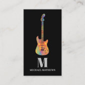 Gitarrenlehrer - Kundenspezifischer QR-Code Visitenkarte (Vorderseite)