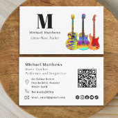 Gitarrenlehrer Music Business QR-Code Visitenkarte
