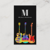 Gitarrenlehrer Musiker Custom QR Code Visitenkarte (Vorderseite)