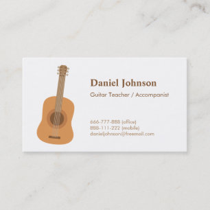 Gitarrenlehrer Musiker Visitenkarten Visitenkarte
