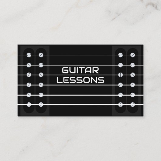 Gitarrenlehrer Musiklehrer Lehrer Lehrer Visitenkarte (Vorderseite)
