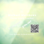 Gitarrenlehrer Musikunterricht QR-Code Fensteraufkleber (Blatt 3)