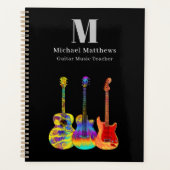 Gitarrenlehrer Musikunterricht QR-Code Planer (Vorderseite)