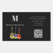 Gitarrenlehrer Musikunterricht QR-Code Rechteckiger Aufkleber (Vorderseite)