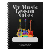 Gitarrenlehrer Musikunterricht Student Custom Notizblock (Vorderseite)