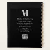 Gitarrenlehrer Musikunterricht Student Custom Planer (Rückseite)