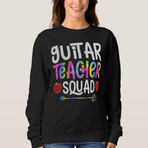 Gitarrenlehrer-Squad Erster Schultag Tie Dye Sweatshirt