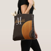 Gitarrenlehrer und Schüler mit eigenem Namen Tasche (Von Nahem)