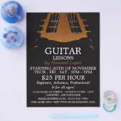 Gitarrenleiter, Gitarrenunterricht Flyer Werbung (Einzeln)