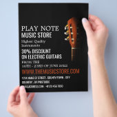 Gitarrenleiter, Musikinstrumentenladen Flyer (Hand)