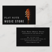 Gitarrenleiter, Musikinstrumentenladen Visitenkarte (Vorne/Hinten)