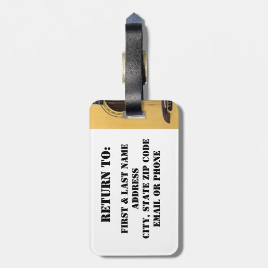 Gitarrenlesetag Gepäckanhänger (Rückseite vertikal)