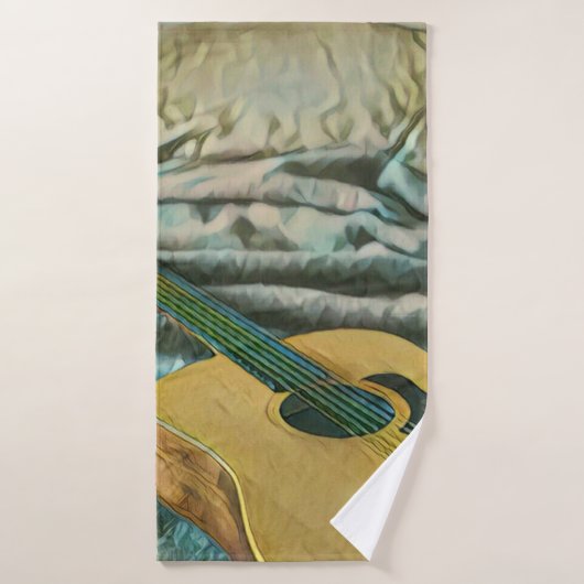 Gitarrenliebhaber Badhandtuch Set (Badehandtuch)