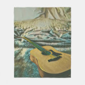 Gitarrenliebhaber Fleecedecke (Vorderseite)