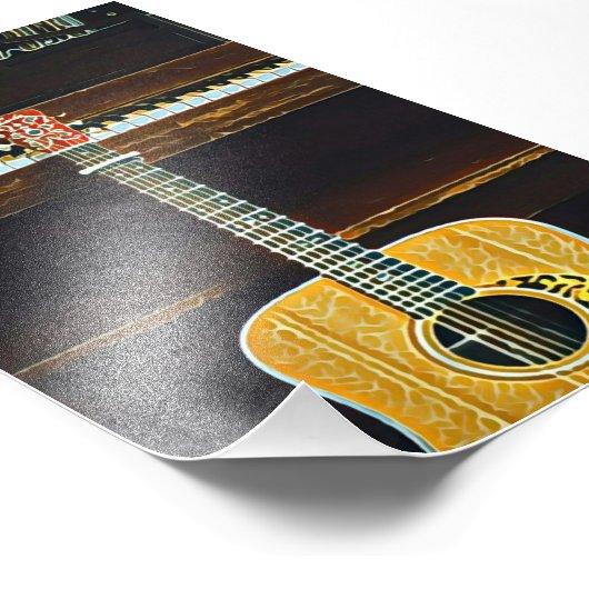 Gitarrenliebhaber Fotodruck (Ecke)