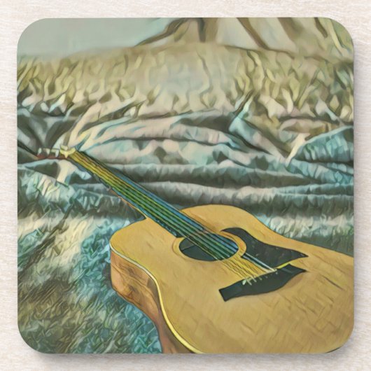 Gitarrenliebhaber Getränkeuntersetzer (Vorderseite)