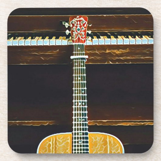 Gitarrenliebhaber Getränkeuntersetzer (Vorderseite)