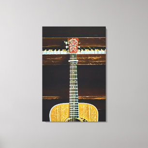 Gitarrenliebhaber Leinwanddruck