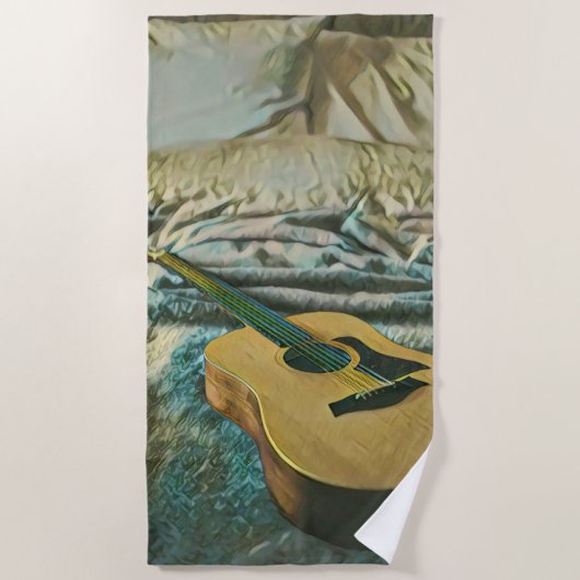 Gitarrenliebhaber Strandtuch (Vorderseite)