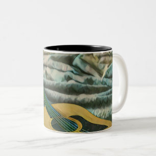 Gitarrenliebhaber Zweifarbige Tasse