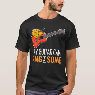 Gitarrenlied Schlafende Katze Akustikgitarrist Mus T-Shirt