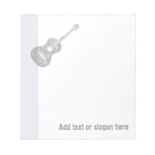 Gitarrenlogo und Slogan Notizblock