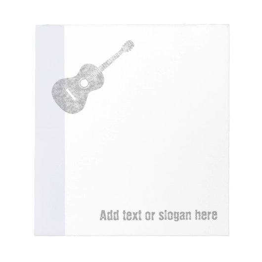 Gitarrenlogo und Slogan Notizblock (Vorderseite)