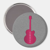 Gitarrenmagnet gestrichen, scharf rosa magnet (Vorderseite/Rückseite)