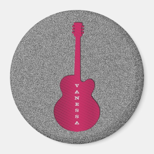 Gitarrenmagnet gestrichen, scharf rosa magnet (Vorne)