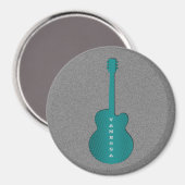 Gitarrenmagnet gestrichen, türkis magnet (Vorderseite/Rückseite)