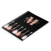 Gitarrenmonogramm für Musiker Notizblock (Linke Seite)