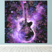 Gitarrenmusik Canvas Print Leinwanddruck (Insitu (Holzboden))