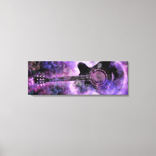 Gitarrenmusik Canvas Print Lila - Malerei Leinwanddruck
