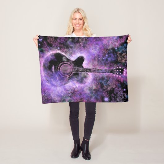 Gitarrenmusik Fleece Blanket Lila (Beispiel)