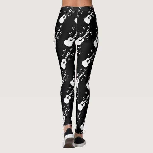 Gitarrenmusik gedruckt leggings (Rückseite)