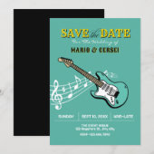 Gitarrenmusik Hochzeit Save The Date (Vorne/Hinten)