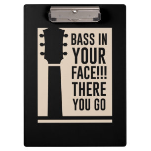 Gitarrenmusik in Ihrem Gesicht Klemmbrett