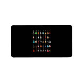 Gitarrenmusik Instrument Rock and Roll Adressaufkleber (Vorne)