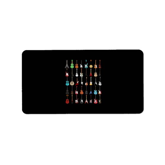 Gitarrenmusik Instrument Rock and Roll Adressaufkleber (Vorne)