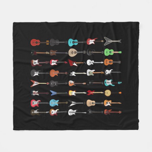 Gitarrenmusik Instrument Rock and Roll Fleecedecke (Vorderseite (Horizontal))