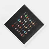 Gitarrenmusik Instrument Rock and Roll Serviette (Ecke)
