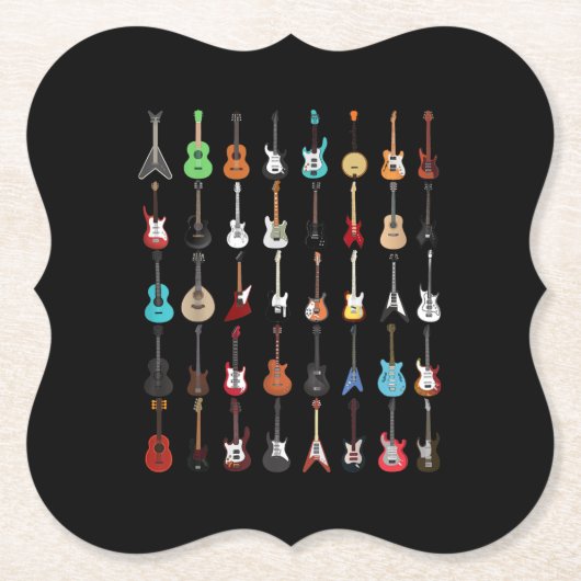 Gitarrenmusik Instrument Rock and Roll Untersetzer (Vorderseite)