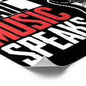 Gitarrenmusik Lover, als Worte Musik Versagte Poster (Ecke)